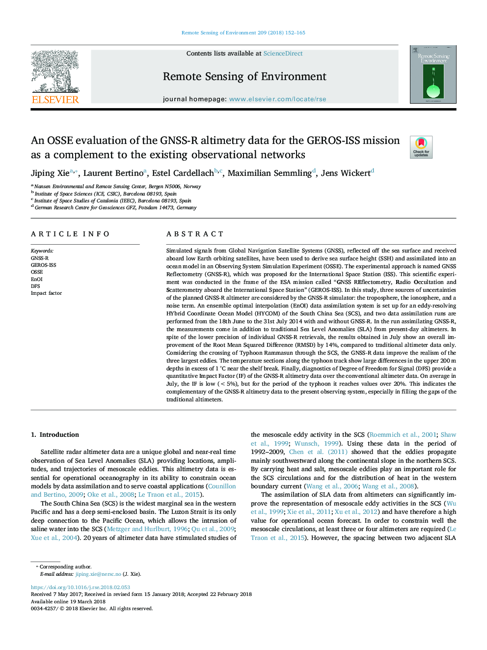 An OSSE evaluation of the GNSS-R altimetry data for the GEROS-ISS mission as a complement to the existing observational networks