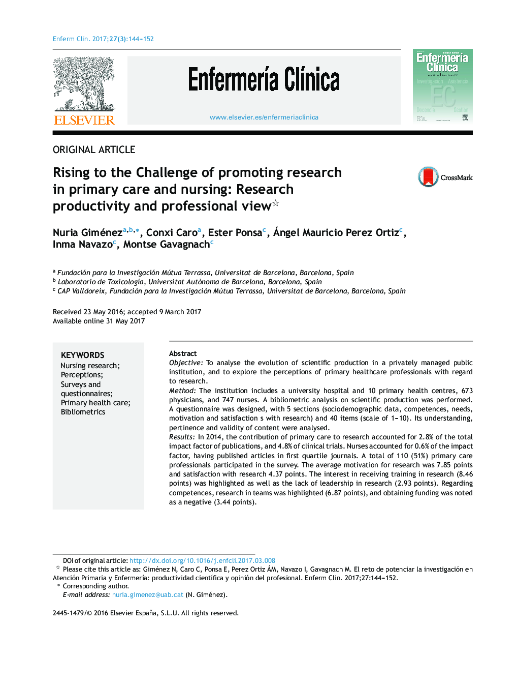 افزایش چالش ترویج تحقیق در مراقبت های اولیه و پرستاری: بهره وری تحقیق و دیدگاه حرفه ای 