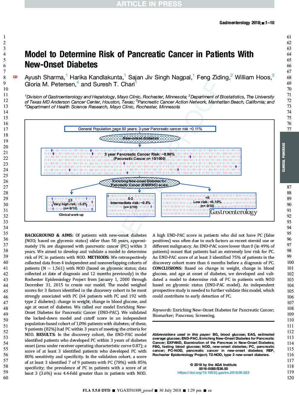 مدل برای تعیین خطر ابتلا به سرطان پانکراس در بیماران مبتلا به دیابت نوع دو