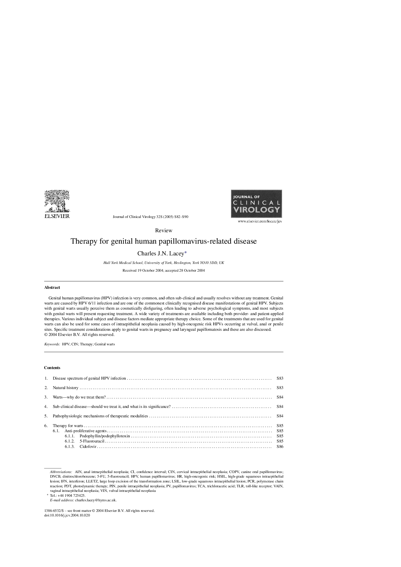 Therapy for genital human papillomavirus-related disease