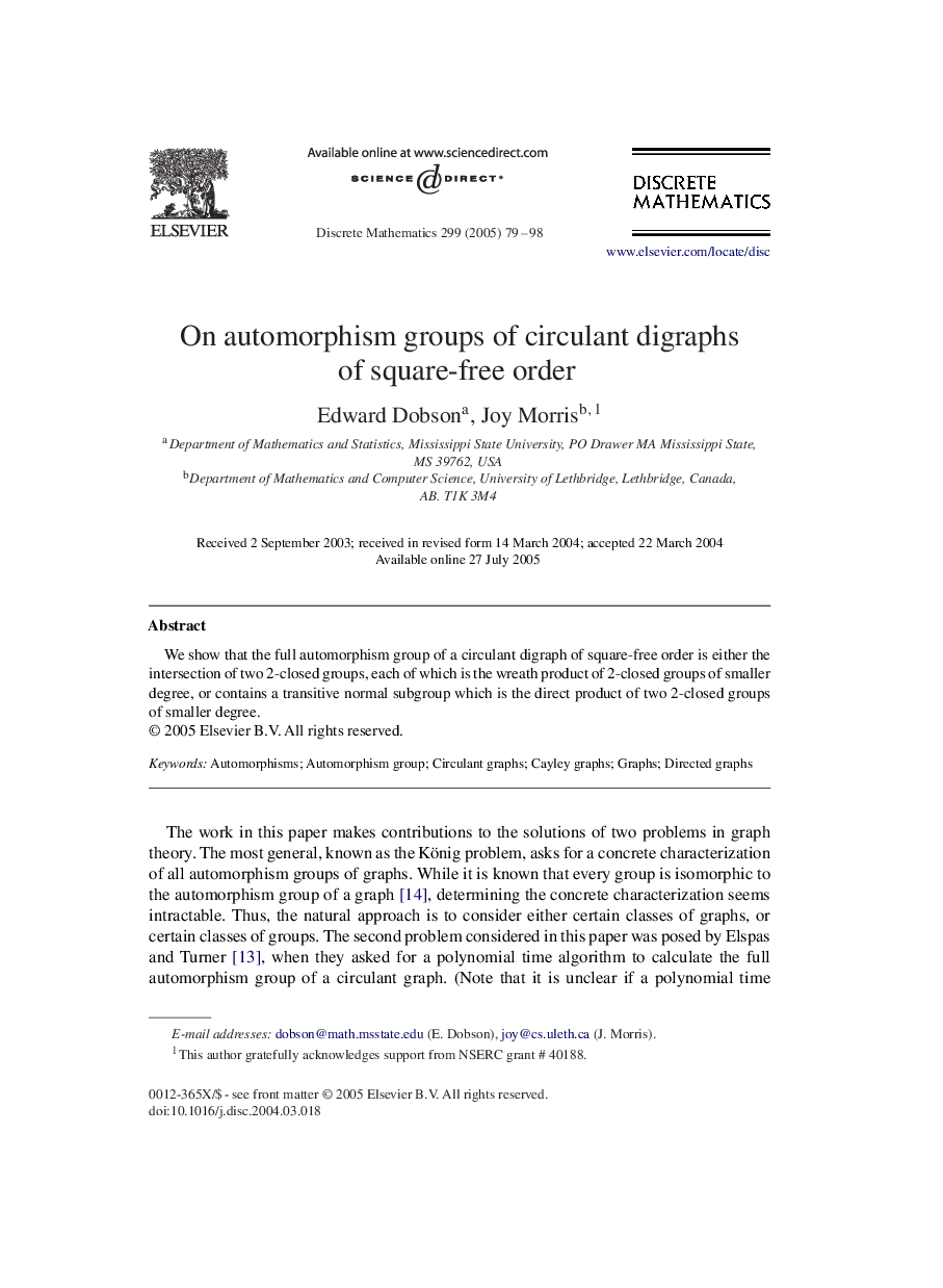 On automorphism groups of circulant digraphs of square-free order