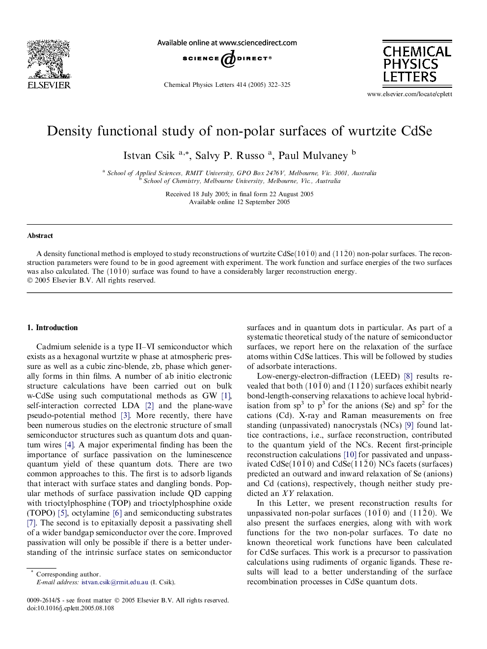 Density functional study of non-polar surfaces of wurtzite CdSe