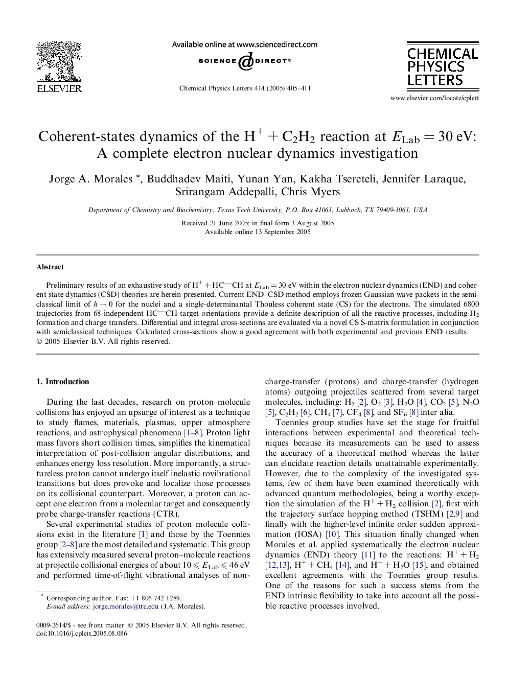 Coherent-states dynamics of the H+Â +Â C2H2 reaction at ELabÂ =Â 30Â eV: A complete electron nuclear dynamics investigation