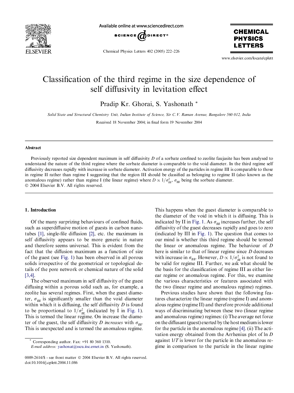 Classification of the third regime in the size dependence of self diffusivity in levitation effect