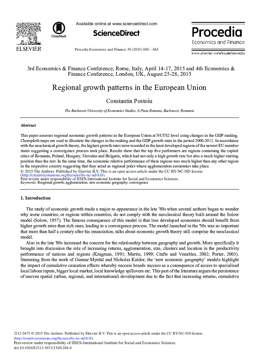 الگوهای رشد منطقه ای در اتحادیه اروپا 