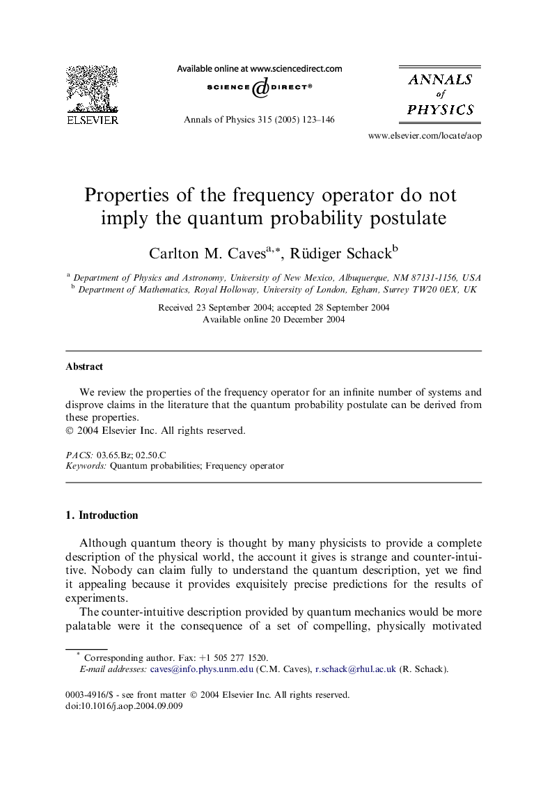 Properties of the frequency operator do not imply the quantum probability postulate