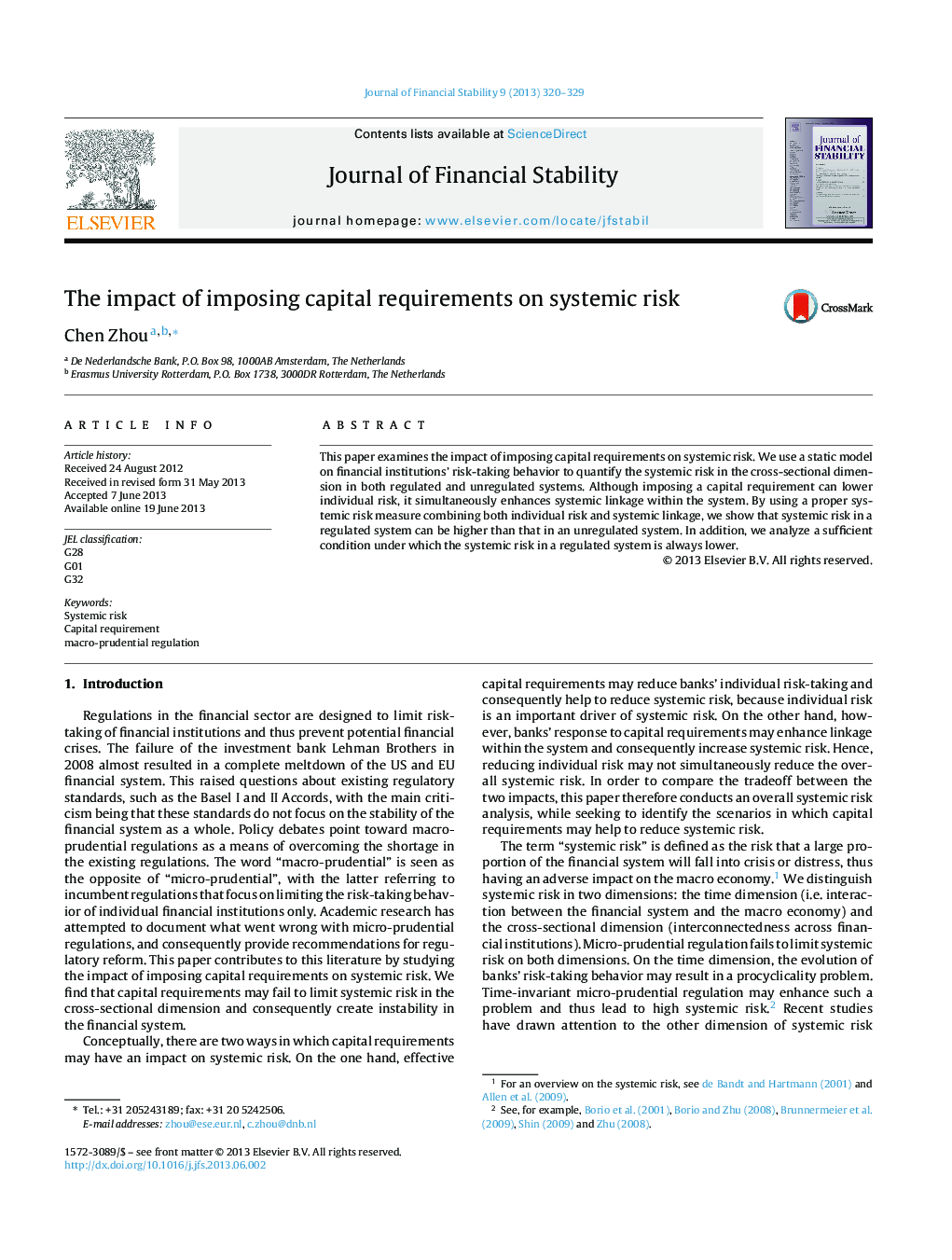 The impact of imposing capital requirements on systemic risk
