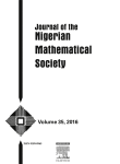 Journal of the Nigerian Mathematical Society