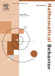 Journal: The Journal of Mathematical Behavior