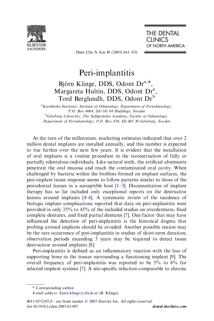 Peri-implantitis