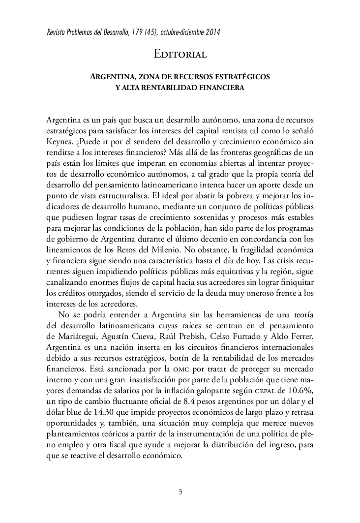 Argentina, zona de recursos estratégicos y alta rentabilidad financiera