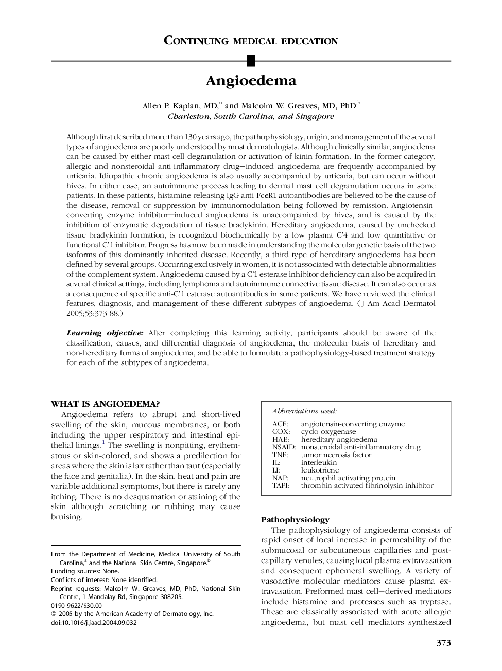 Angioedema