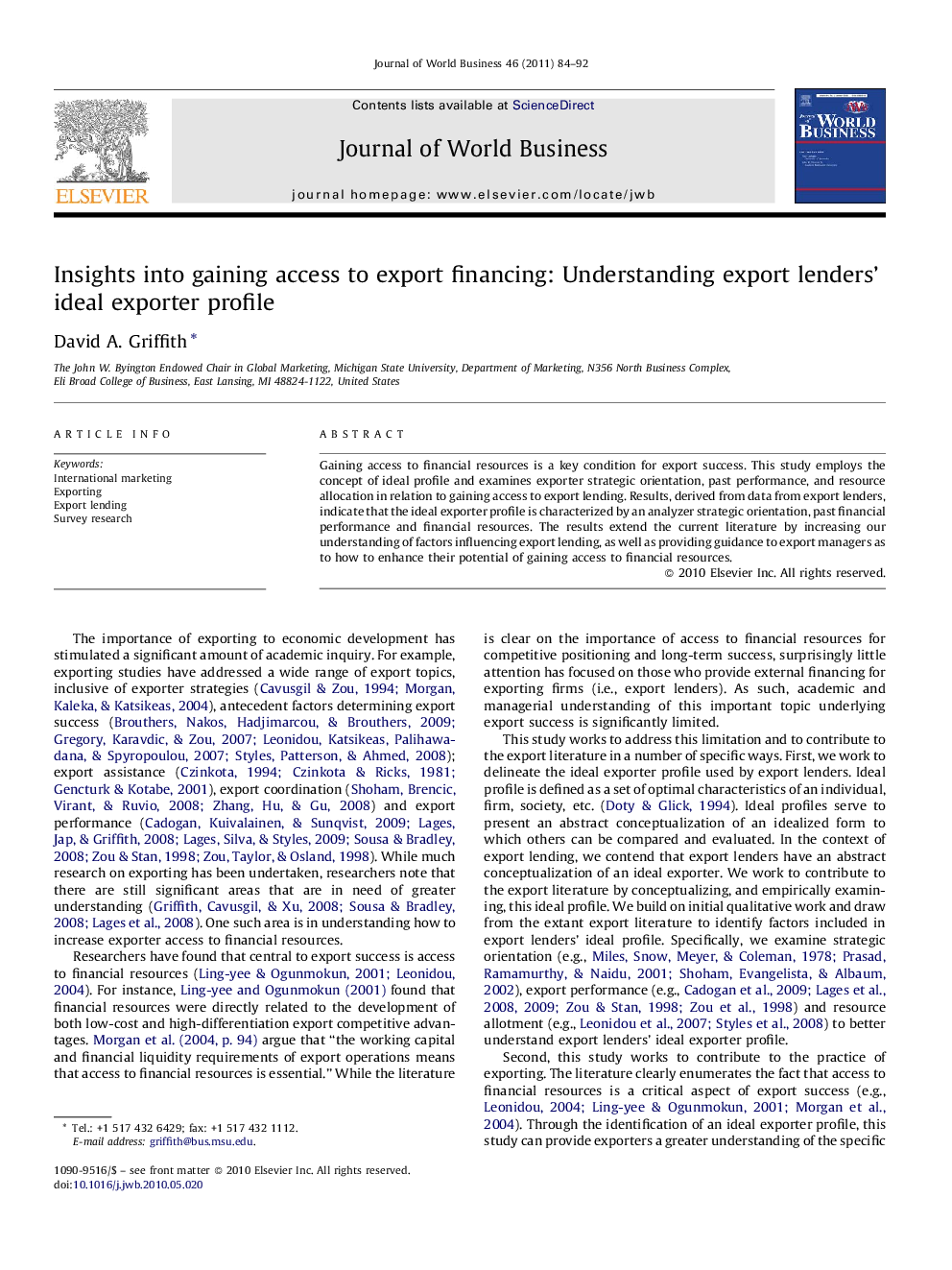 Insights into gaining access to export financing: Understanding export lenders’ ideal exporter profile