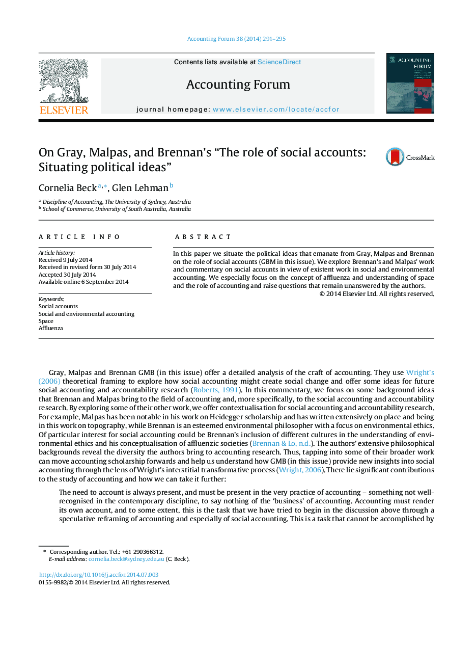 On Gray, Malpas, and Brennan's “The role of social accounts: Situating political ideas”