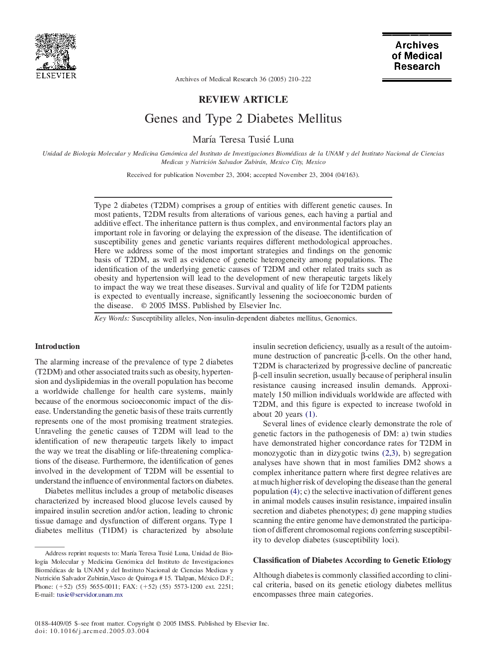 Genes and Type 2 Diabetes Mellitus