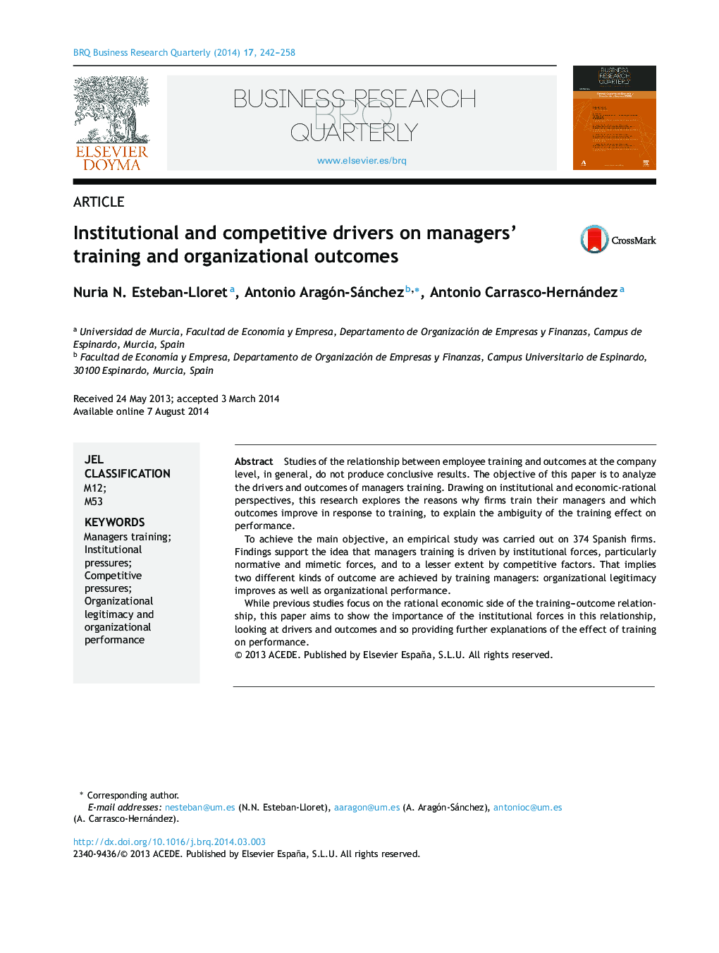 رانندگان سازمانی و رقابتی در مدیران آموزش و نتایج سازمانی 