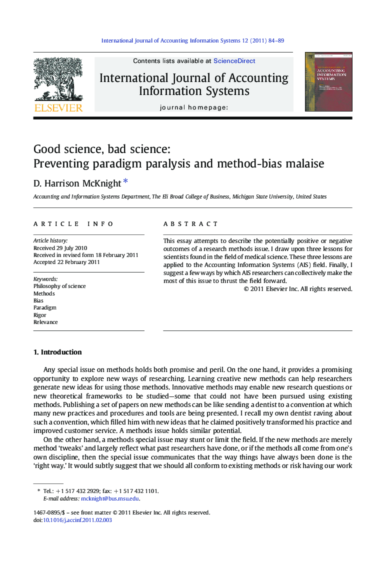 Good science, bad science: Preventing paradigm paralysis and method-bias malaise