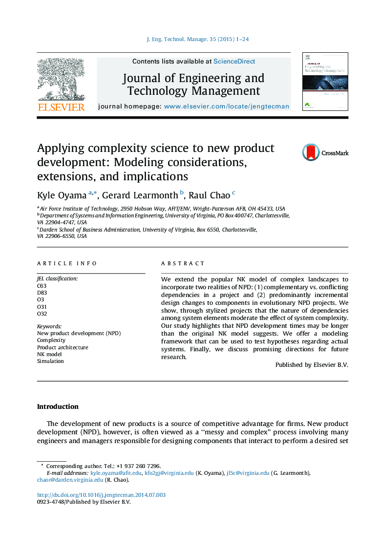 Applying complexity science to new product development: Modeling considerations, extensions, and implications