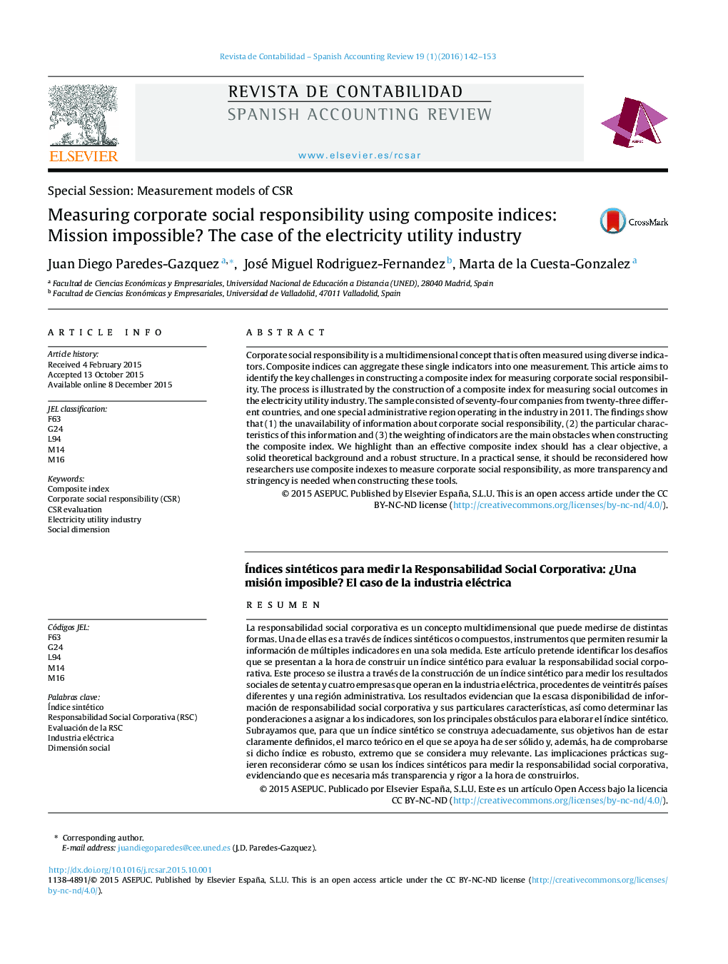 Measuring corporate social responsibility using composite indices: Mission impossible? The case of the electricity utility industry