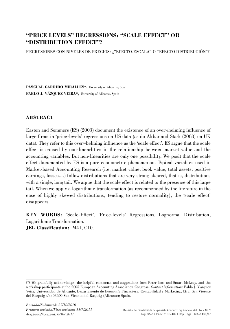 “Price-levels” regressions: “scale-effect” or “distribution effect”?