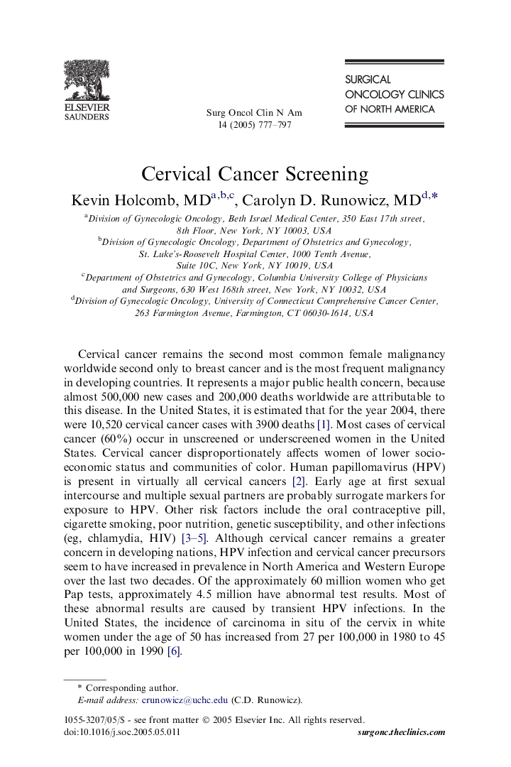 Cervical Cancer Screening