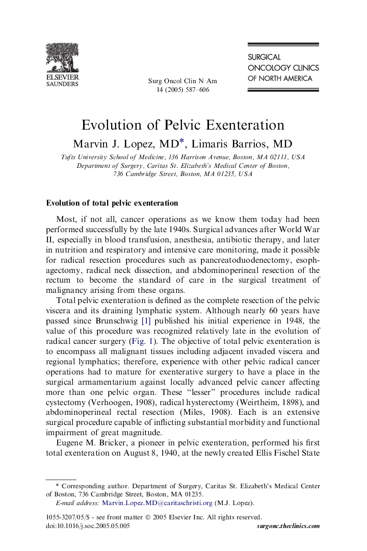 Evolution of Pelvic Exenteration