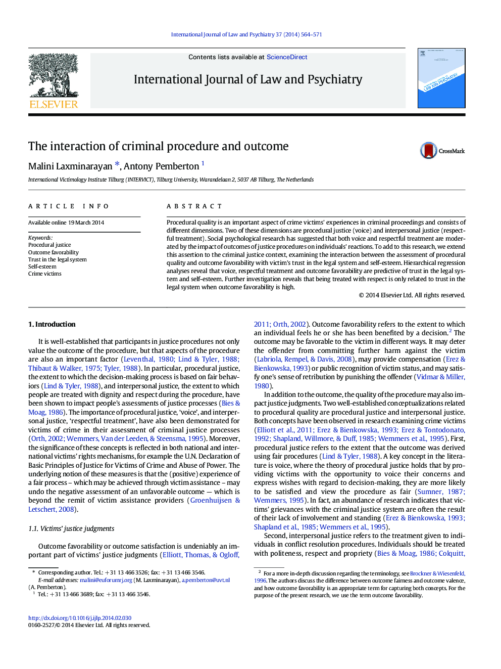 The interaction of criminal procedure and outcome