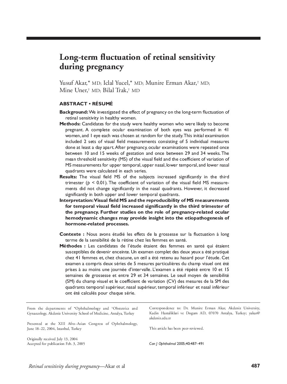 Long-term fluctuation of retinal sensitivity during pregnancy