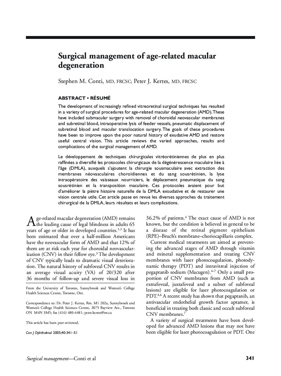Surgical management of age-related macular degeneration