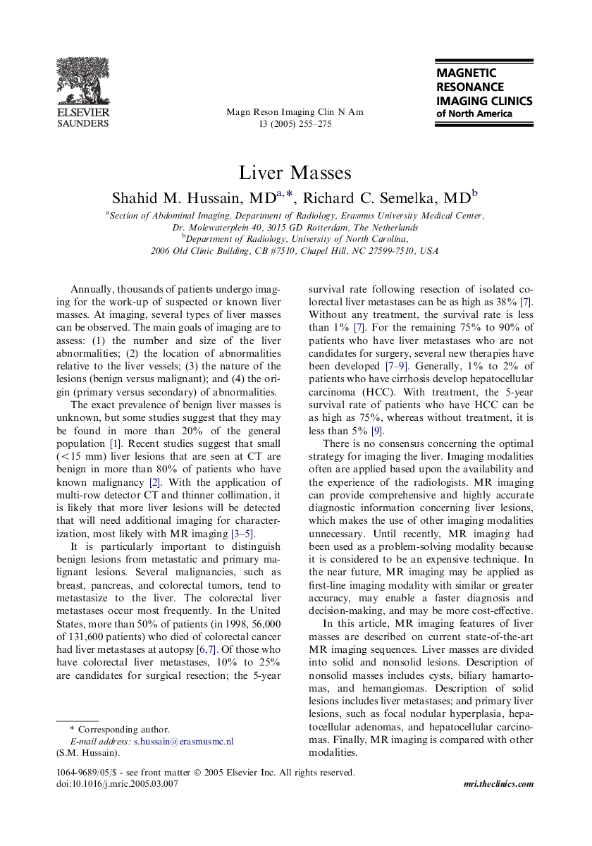 Liver Masses