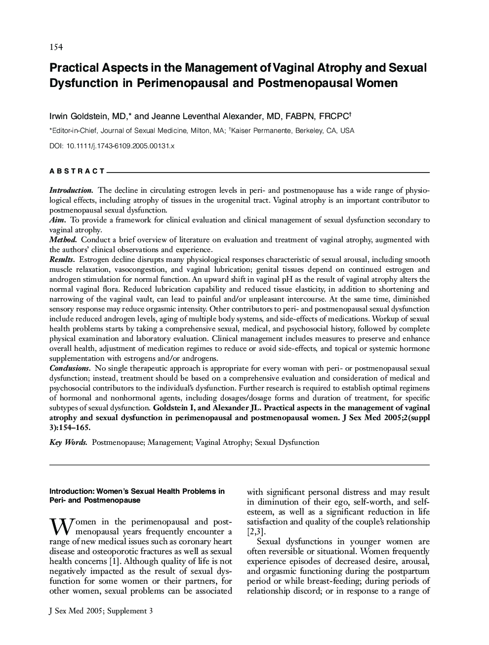 Practical Aspects in the Management of Vaginal Atrophy and Sexual Dysfunction in Perimenopausal and Postmenopausal Women