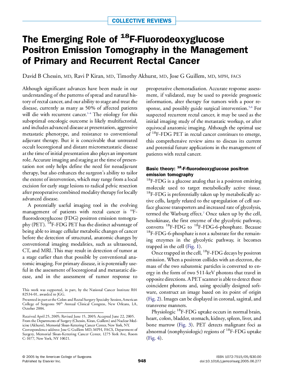 The Emerging Role of 18F-Fluorodeoxyglucose Positron Emission Tomography in the Management of Primary and Recurrent Rectal Cancer