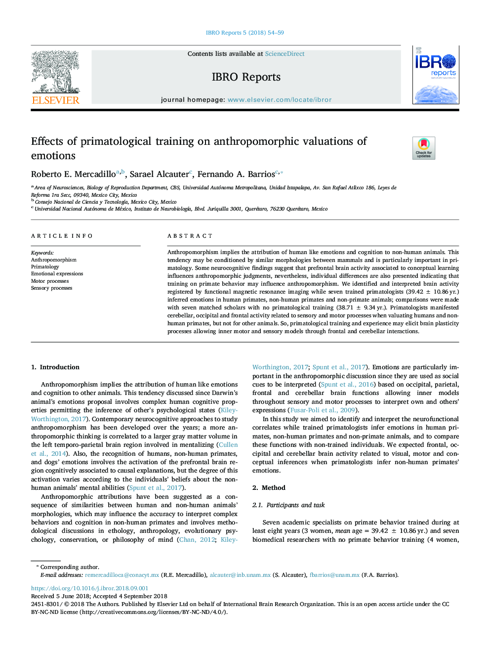 Effects of primatological training on anthropomorphic valuations of emotions