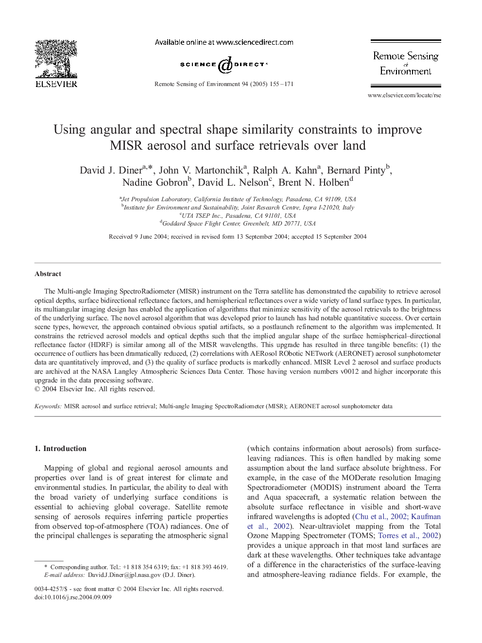 Using angular and spectral shape similarity constraints to improve MISR aerosol and surface retrievals over land