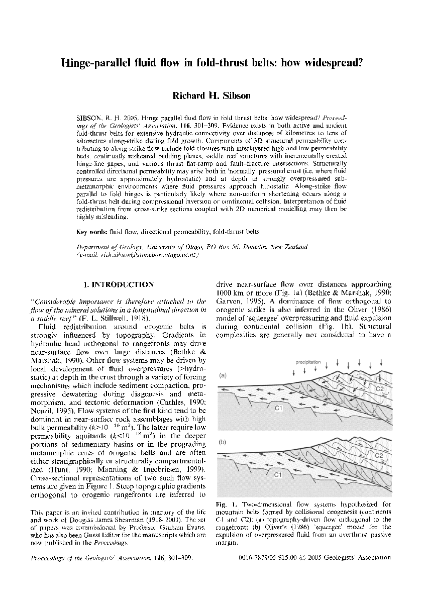 Hinge-parallel fluid flow in fold-thrust belts: how widespread?