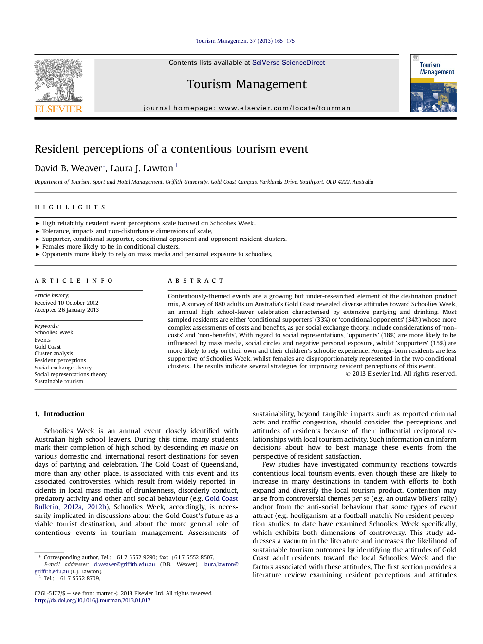 Resident perceptions of a contentious tourism event