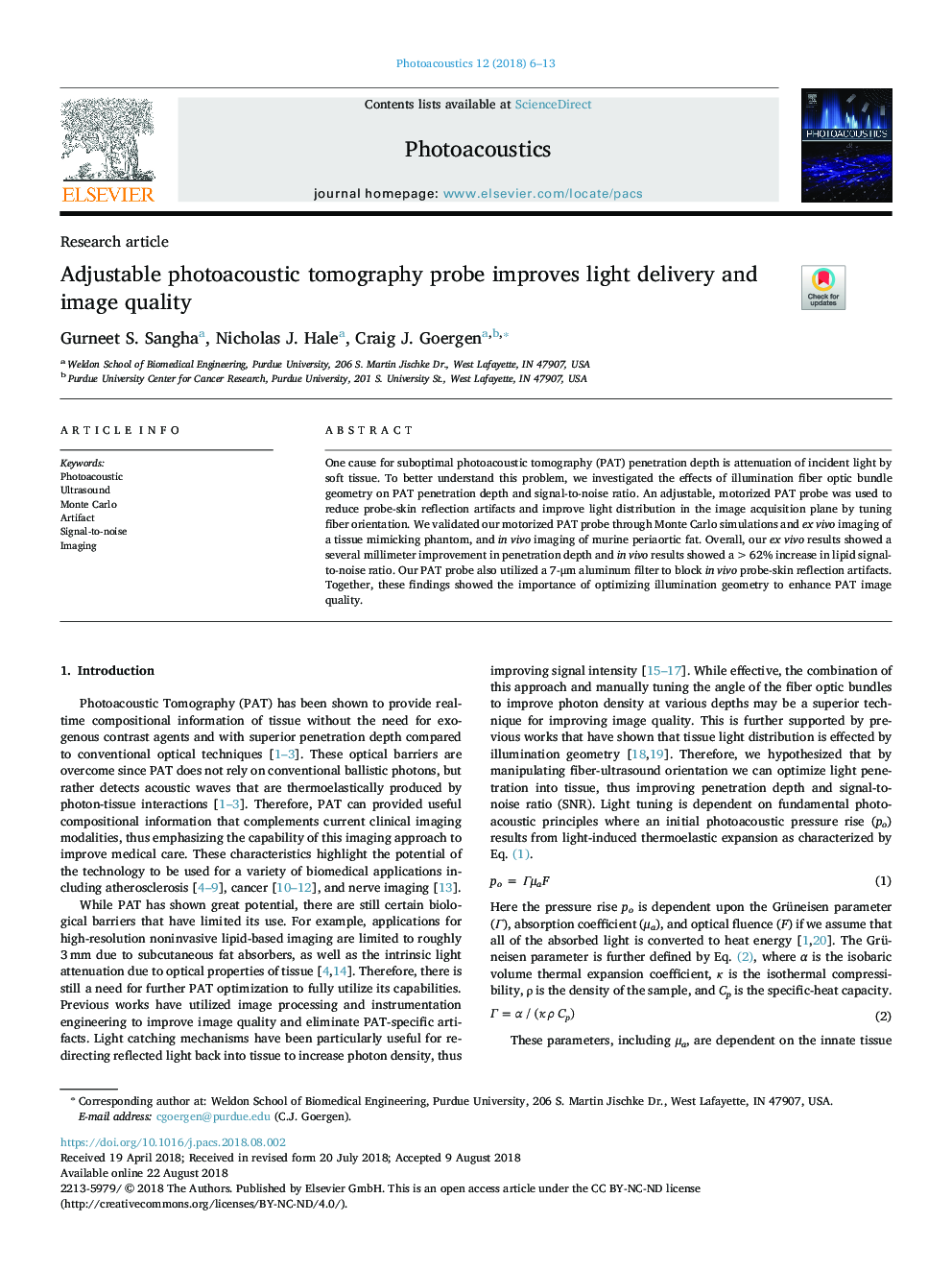 Adjustable photoacoustic tomography probe improves light delivery and image quality