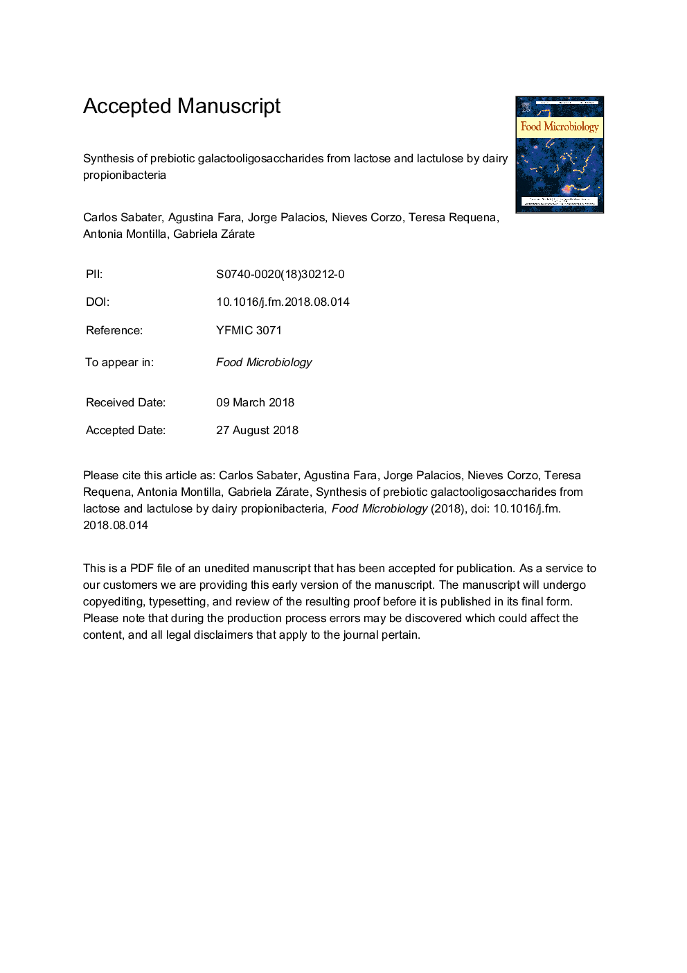 Synthesis of prebiotic galactooligosaccharides from lactose and lactulose by dairy propionibacteria