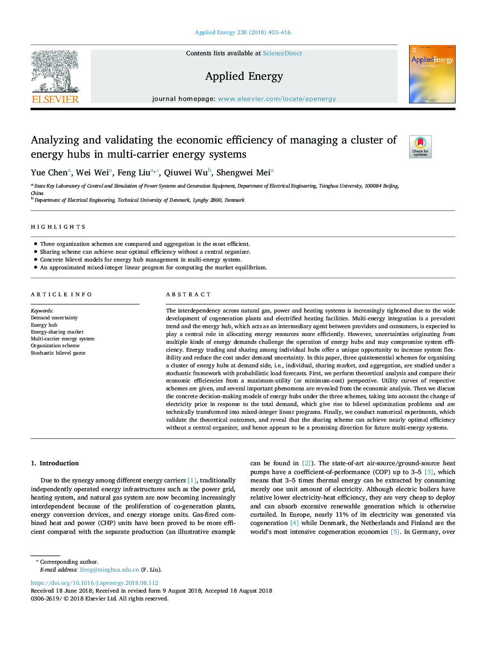 Analyzing and validating the economic efficiency of managing a cluster of energy hubs in multi-carrier energy systems