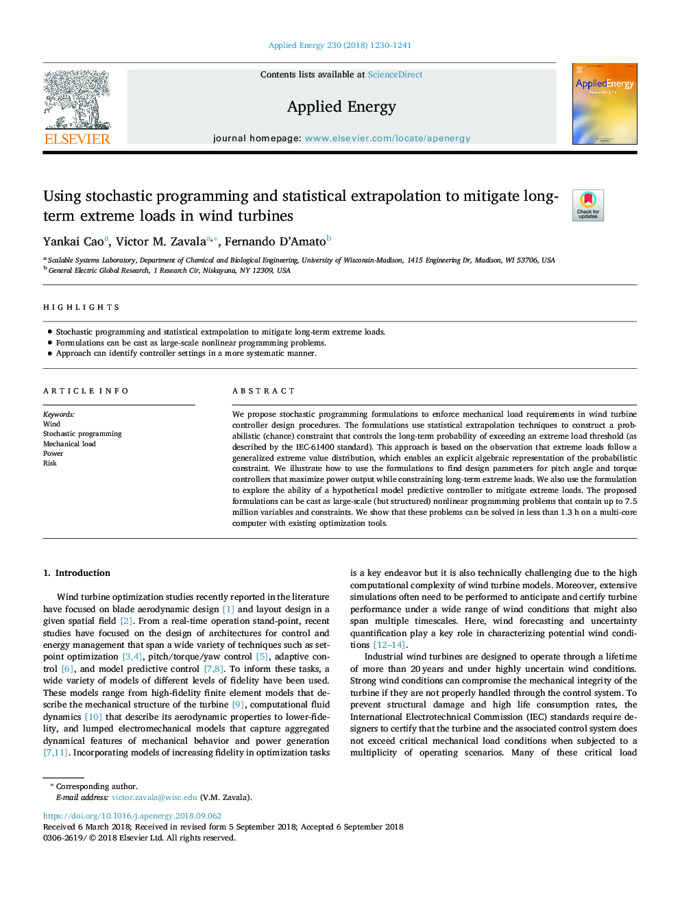 Using stochastic programming and statistical extrapolation to mitigate long-term extreme loads in wind turbines