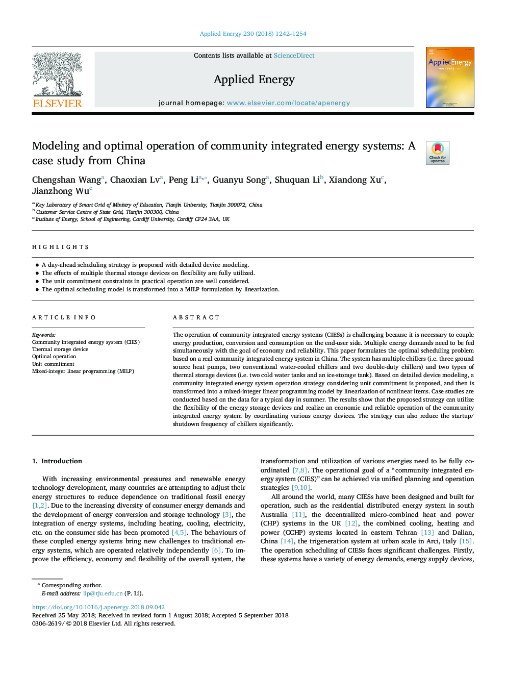 مدل سازی و بهینه سازی سیستم های انرژی مجتمع جامعه: مطالعه موردی از چین