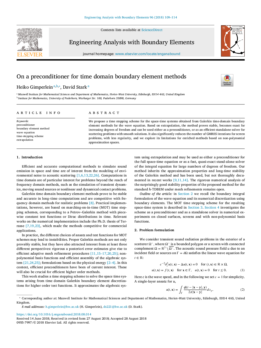 On a preconditioner for time domain boundary element methods