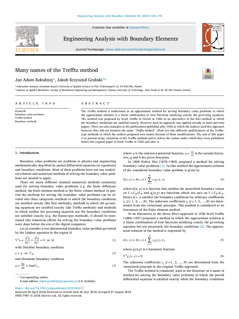 Many names of the Trefftz method