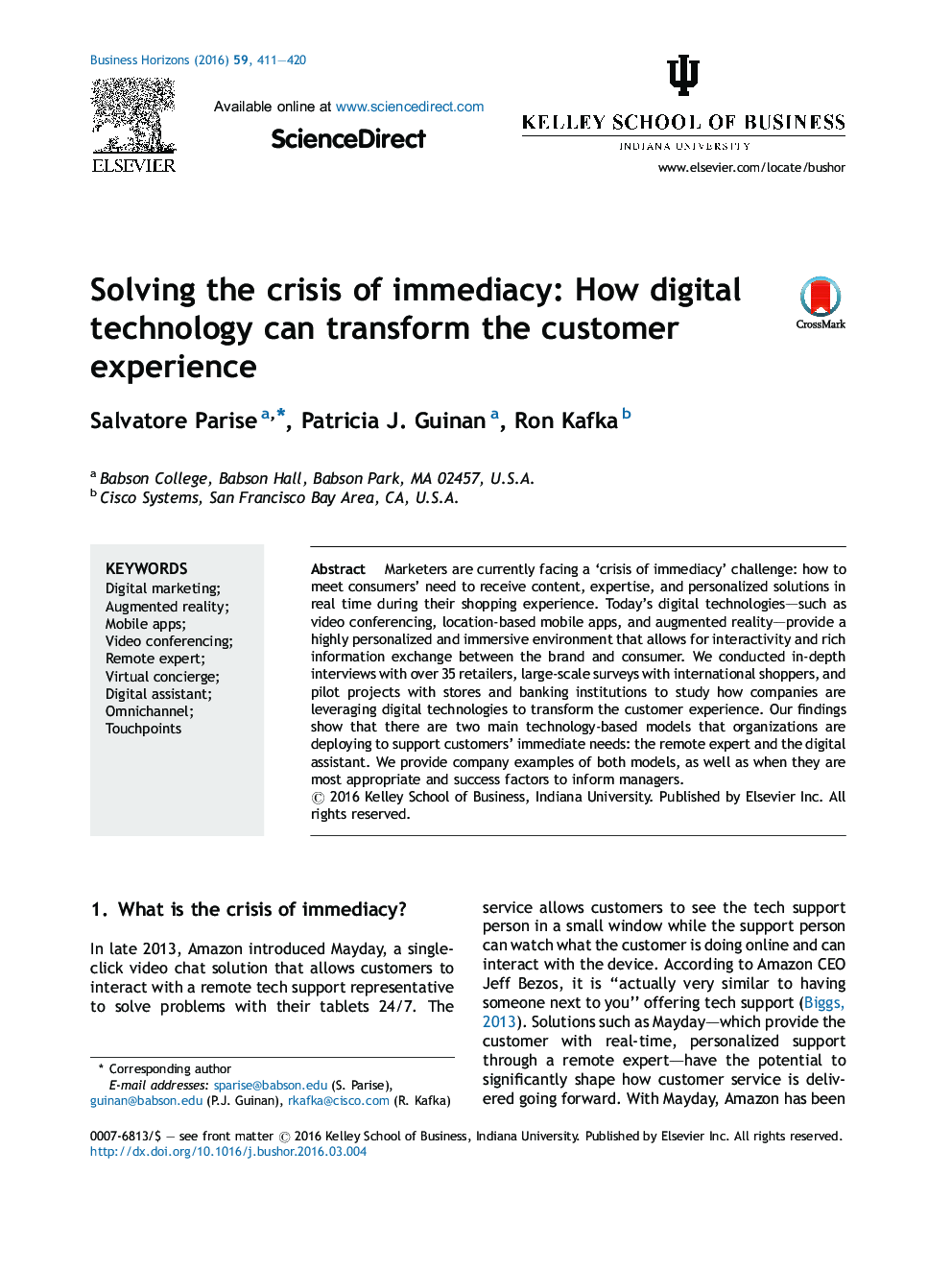 Solving the crisis of immediacy: How digital technology can transform the customer experience