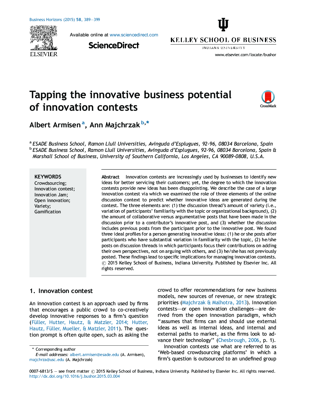 بهره برداری از پتانسیل نوآوری کسب و کار رقابت نوآوری 