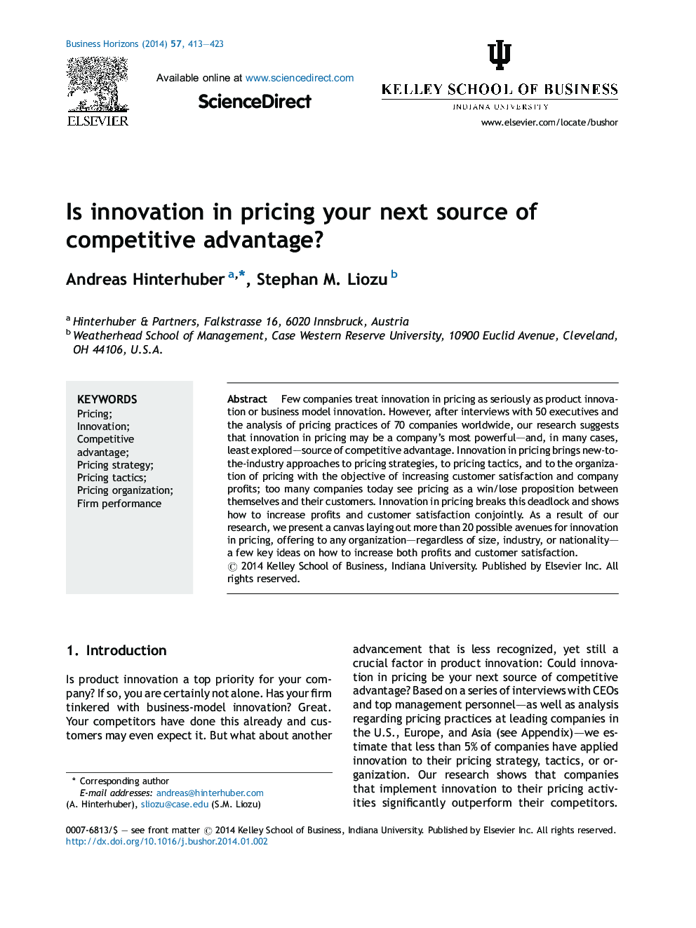 Is innovation in pricing your next source of competitive advantage?