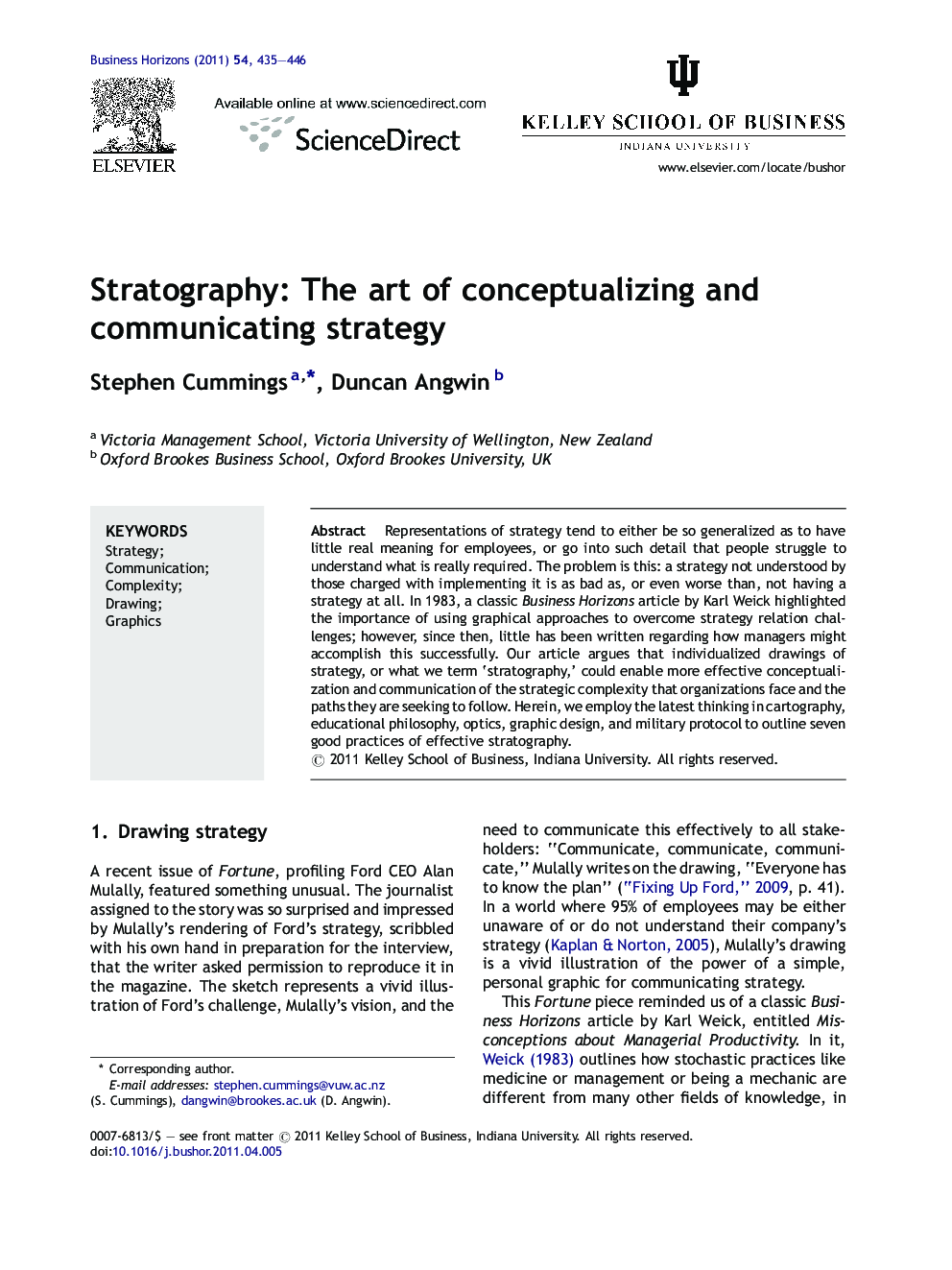 Stratography: The art of conceptualizing and communicating strategy