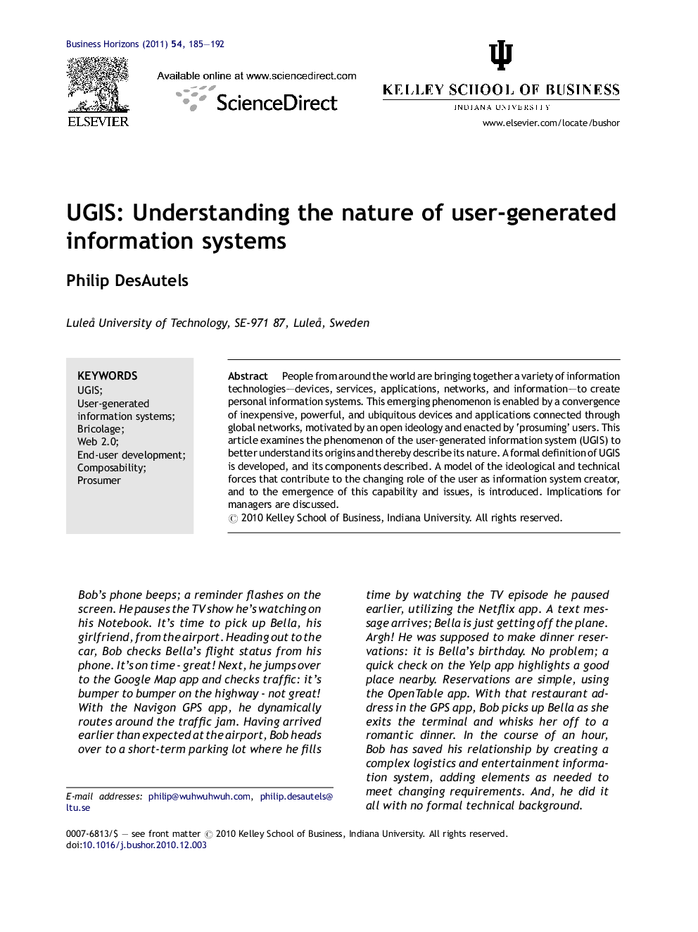 UGIS: Understanding the nature of user-generated information systems