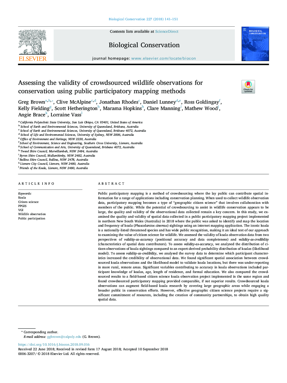 Assessing the validity of crowdsourced wildlife observations for conservation using public participatory mapping methods