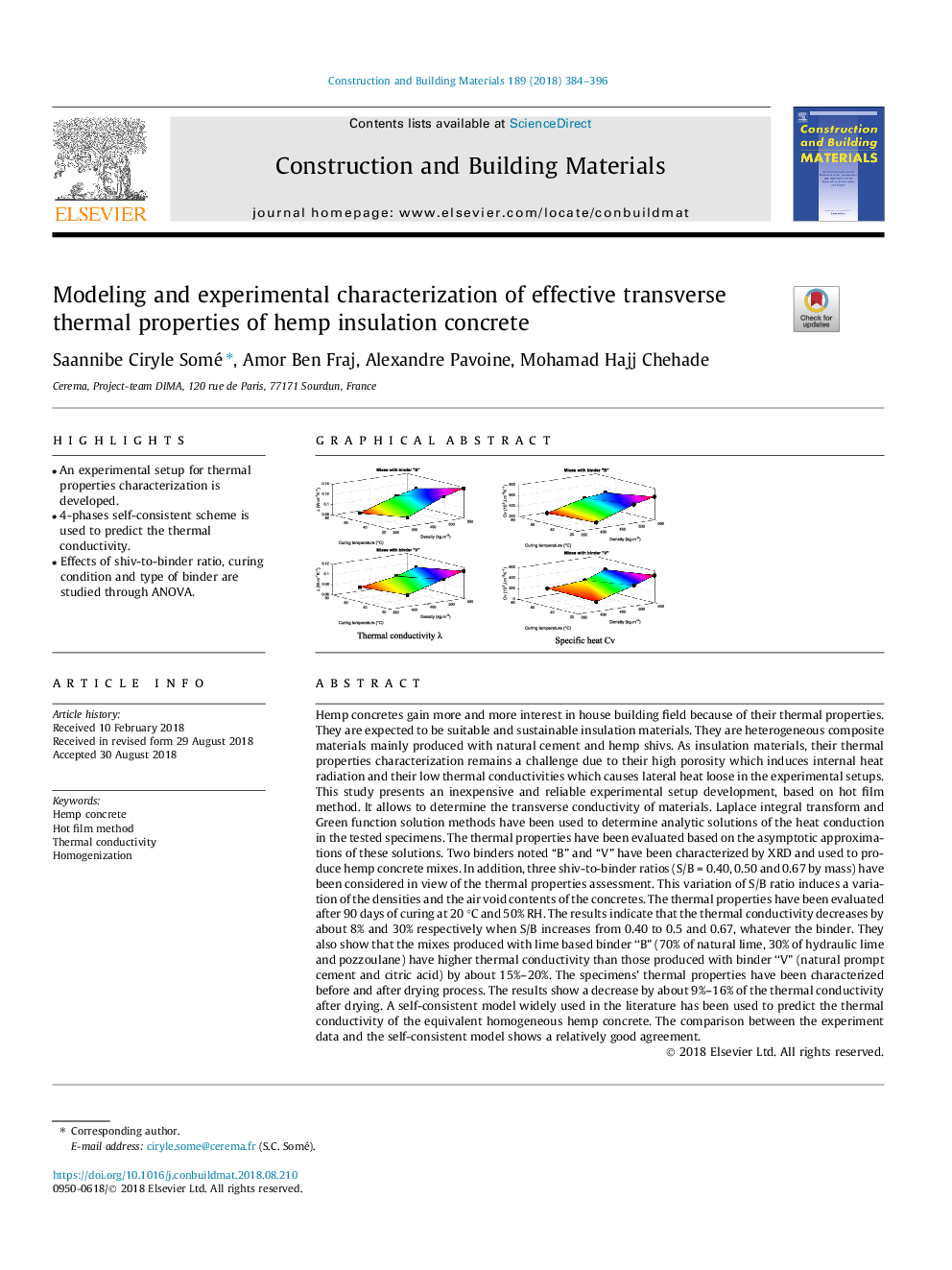 مدلسازی و آزمایشگاهی ویژگیهای حرارتی مؤثر بر بتن الیاف کپسول